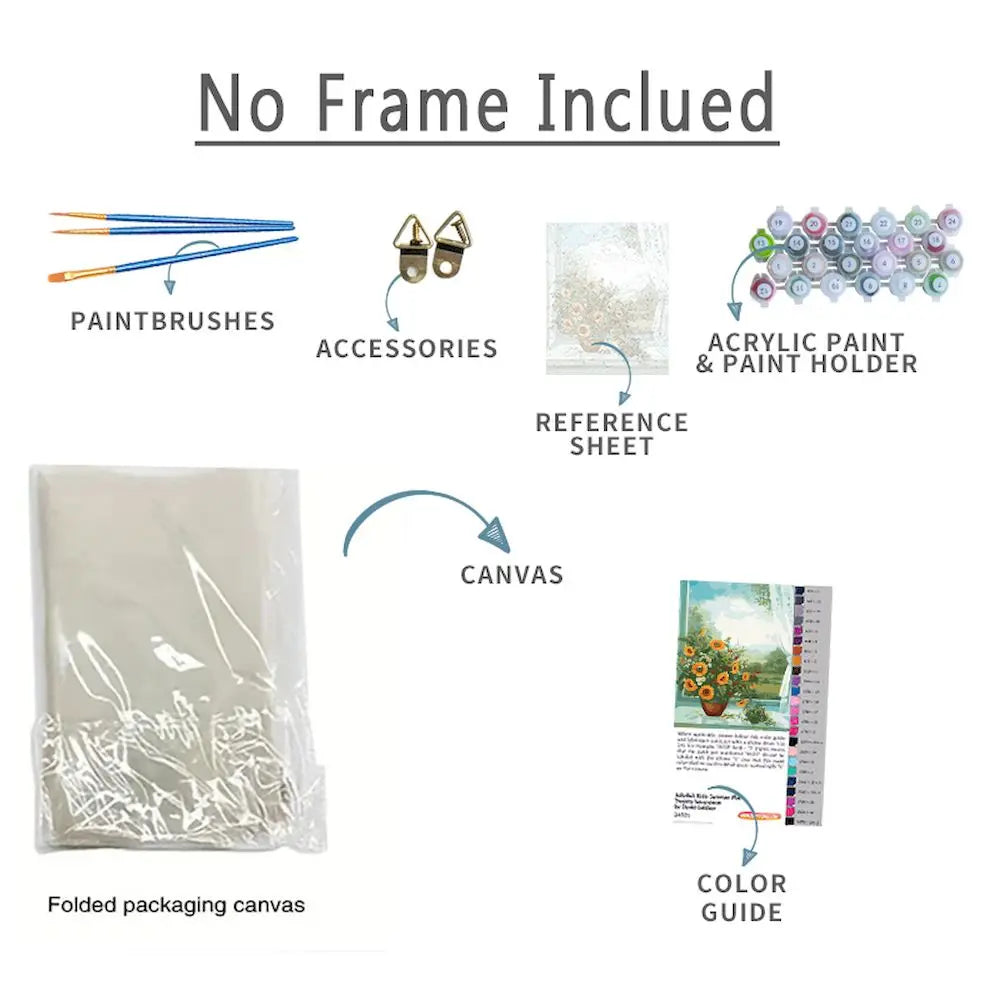 Malen nach Zahlen Leinwand 40x50cm Landschaft DIY Ölbild für Erwachsene