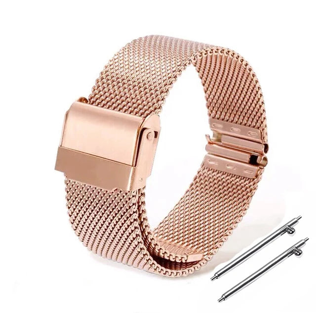 12-24mm Edelstahl Milanese Uhrenarmband mit Schnellverschluss für traditionelle Uhren