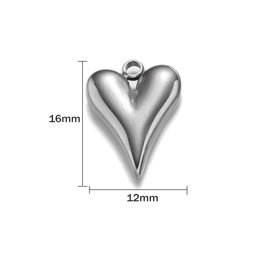 5er Set Edelstahl Charms Gold für Schmuckherstellung DIY Zubehör