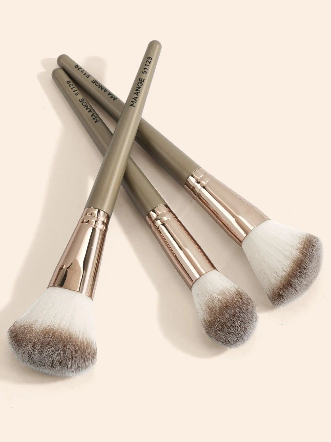 3-teiliges Make up Pinselset für Foundation Concealer Bronzer