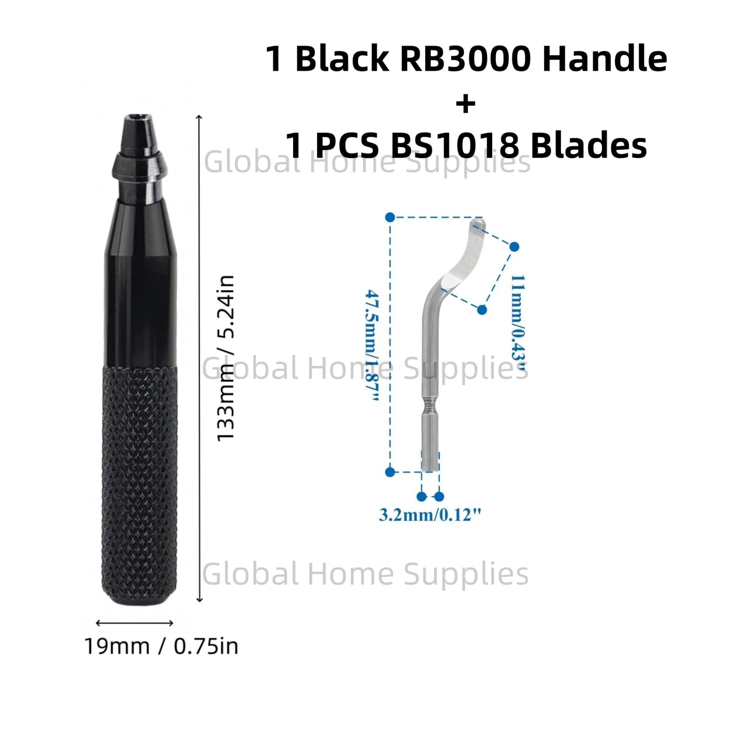 Entgratungswerkzeug RB3000 mit 1 oder 11 Schnellarbeitsstahl-Schwenkklingen