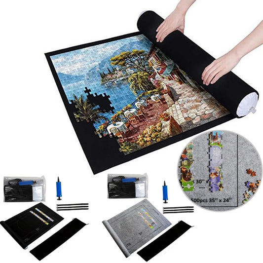 Puzzle Rollmatte für bis zu 1500 Teile – Tragbar & Praktisch, für Jigsaw
