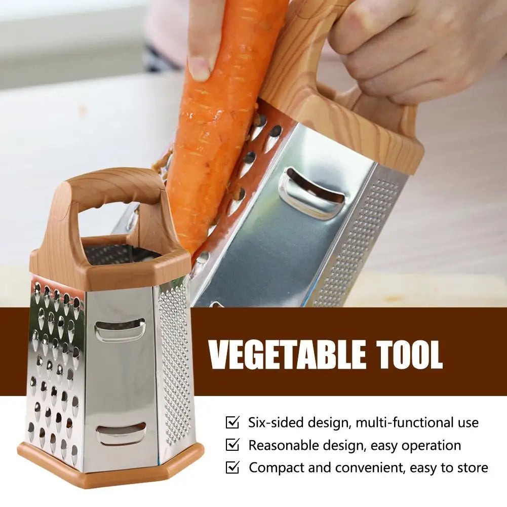 Multifunktionale 6-seitige Edelstahl Gemüse-Box-Reibe Slicer Zerkleinerer
