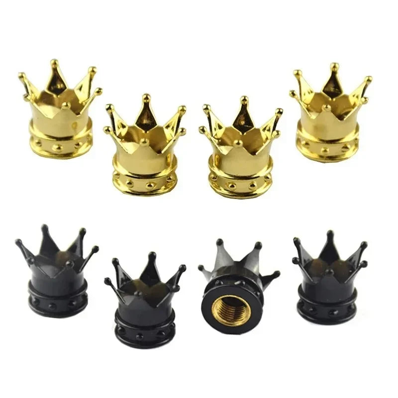4er Set Kronen Ventilkappen Reifen Ventile Zubehör Dekoration Auto