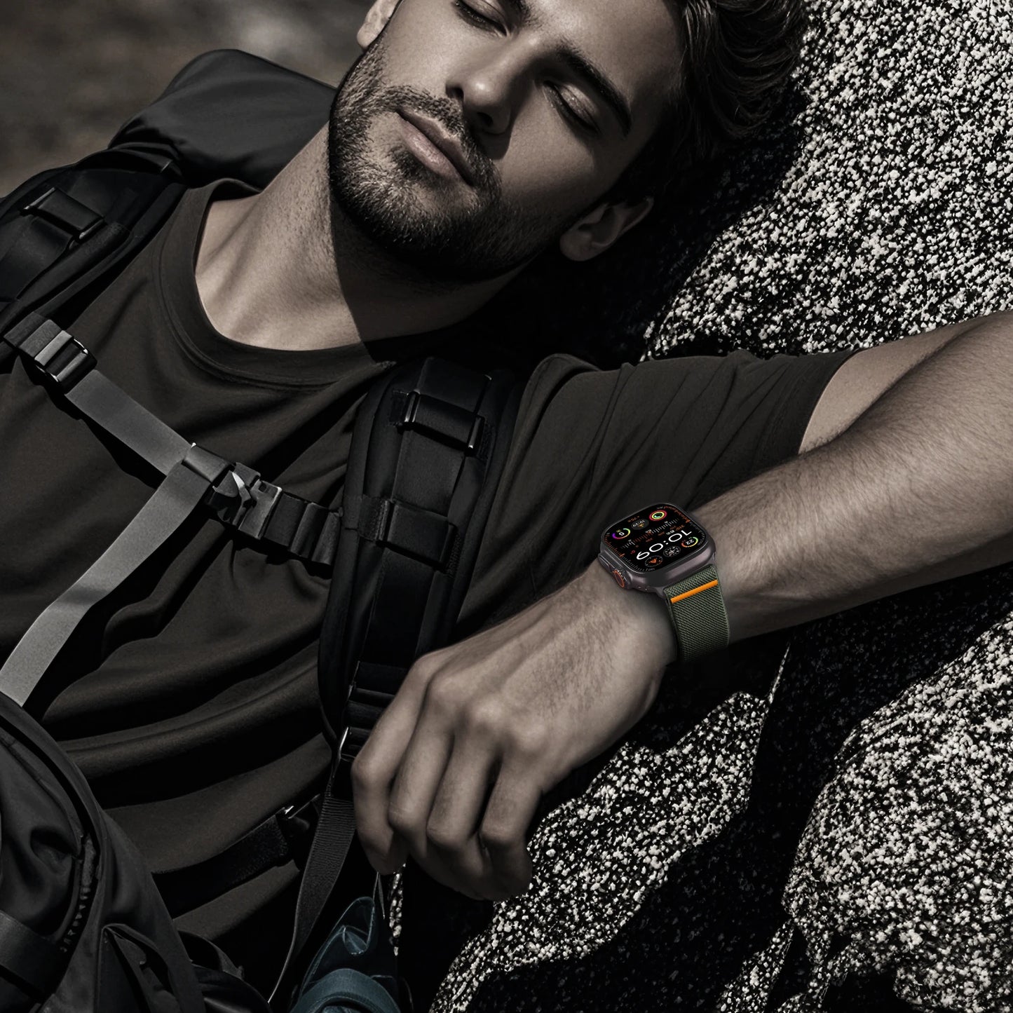 Elastisches Nylonband 2er Set für verschiedene Apple Watch Größen