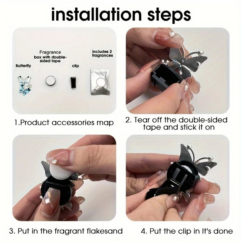 Schmetterling Auto Lufterfrischer Clip für Klima Lüftung Duft Deko