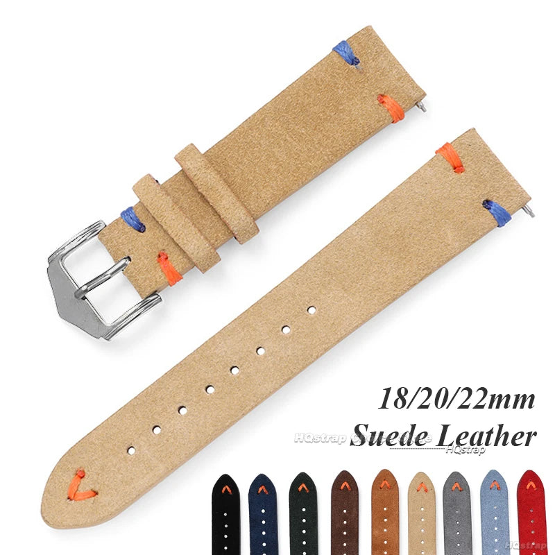 Wildlederarmband für Vintage Uhren 18 Millimeter 20 Millimeter 22