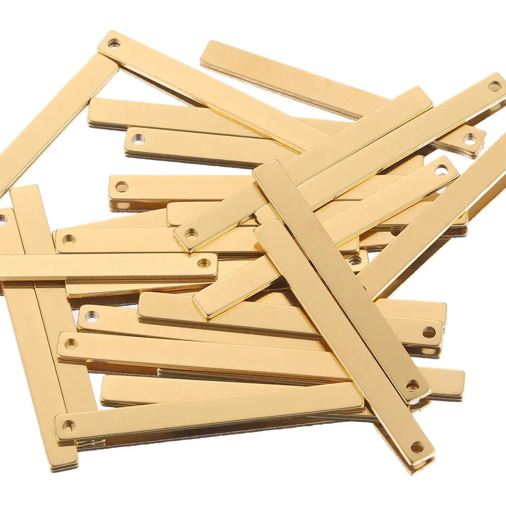 20 Stück Edelstahl Gold Rechteck Charm Connector für Schmuck DIY