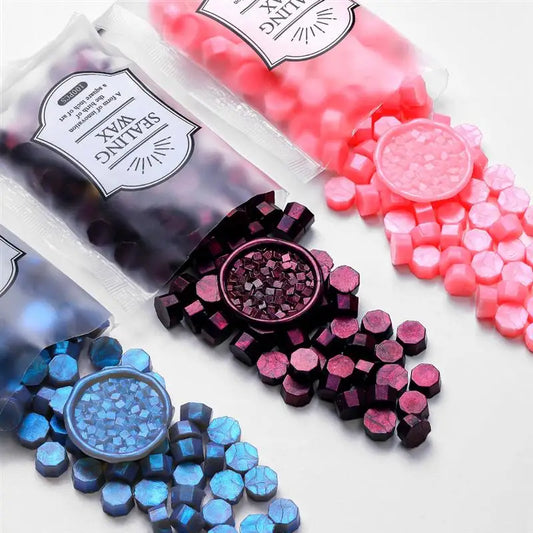 100 Glitzer Wachsperlen für stilvolle Siegel DIY Dekoration