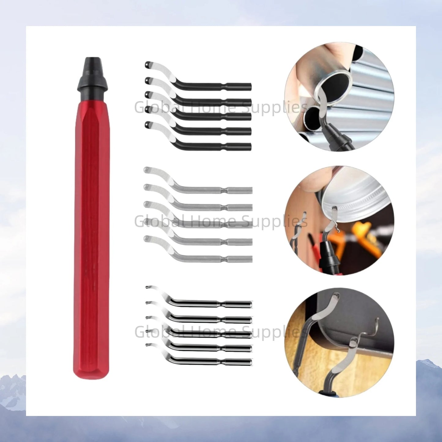 Metall Entgratungswerkzeug Set mit 15 HSS Klingen für präzises Entgraten