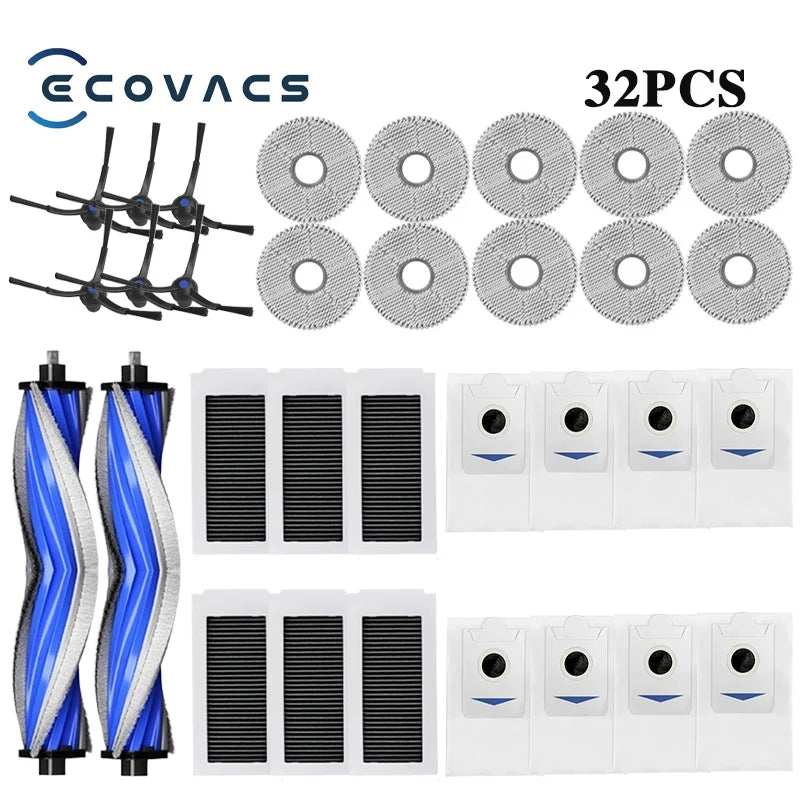 ECOVACS X5 OMNI Ersatzteile Set: Staubbeutel, Bürsten, Filter, Mopp