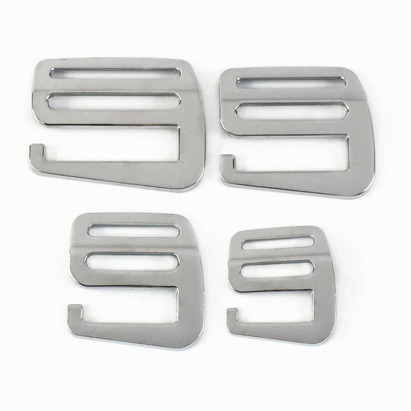 Metall G-Haken Schnalle 19-38 mm für Tasche Gürtel mit Tri Glide Slider