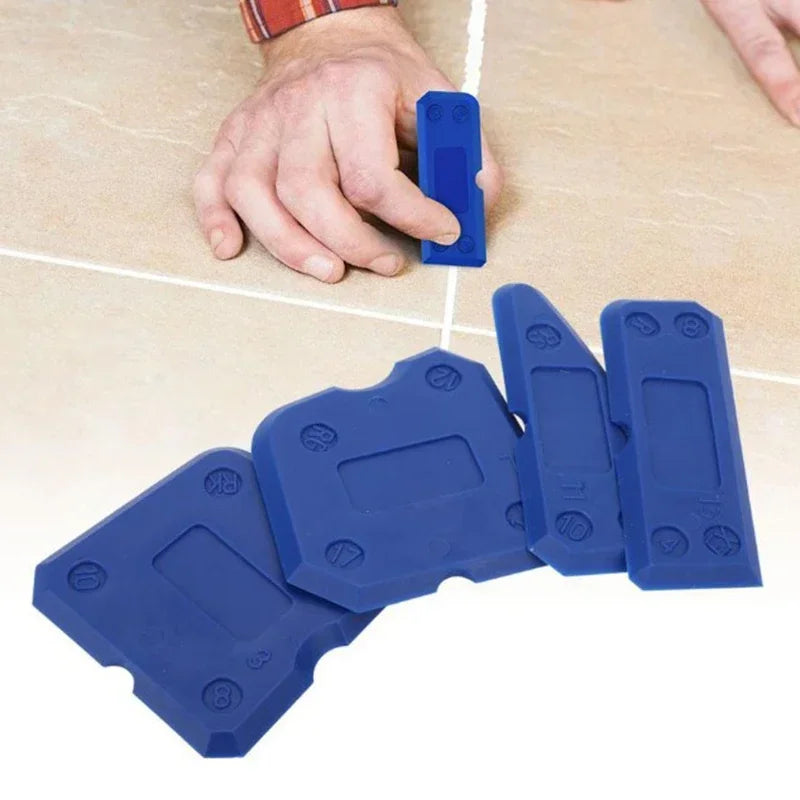 Flexibles 4-teiliges Silikon-Dichtungswerkzeug für perfekte Fugen glatt und sauber