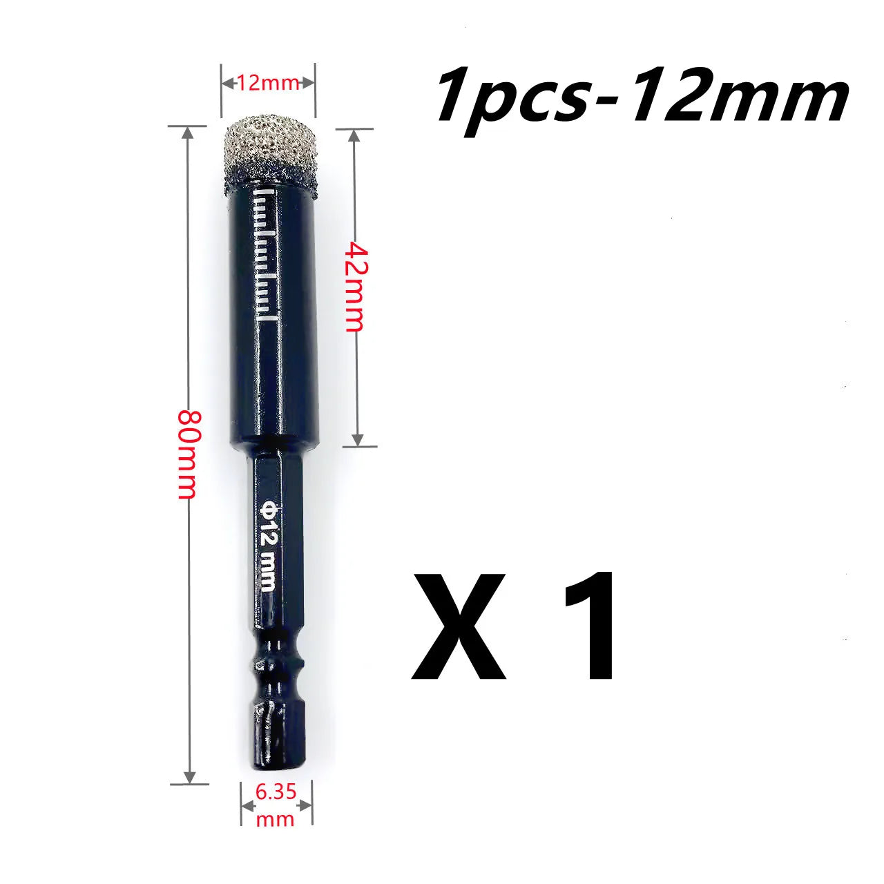 5-16mm Diamantbohrer Set für Fliesen, Marmor, Granit – Sechskantschaft Trocken