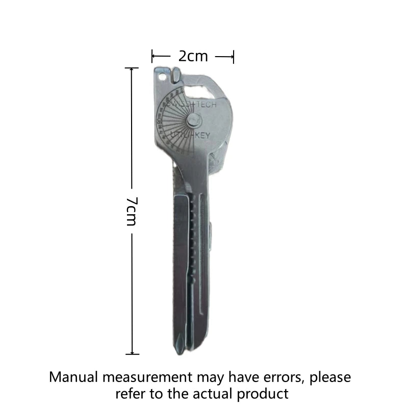 Vielseitiger 8in1 Multitool Schlüsselanhänger für Camping und Outdoor