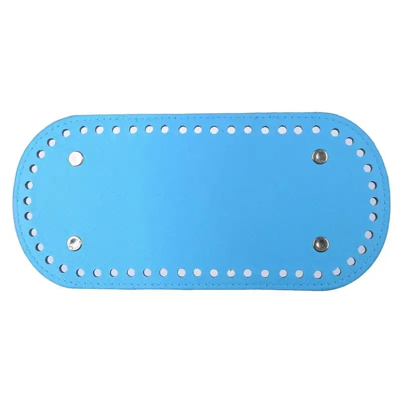 PU Leder Taschenboden 21,5x10cm für Gestrickte Taschen, mit Löchern