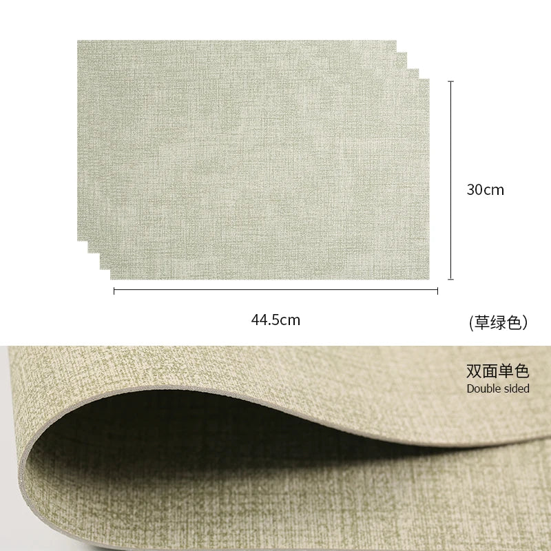 Wasserdichte PVC Kunstleder Tischsets 4er Set für Ihre Küche