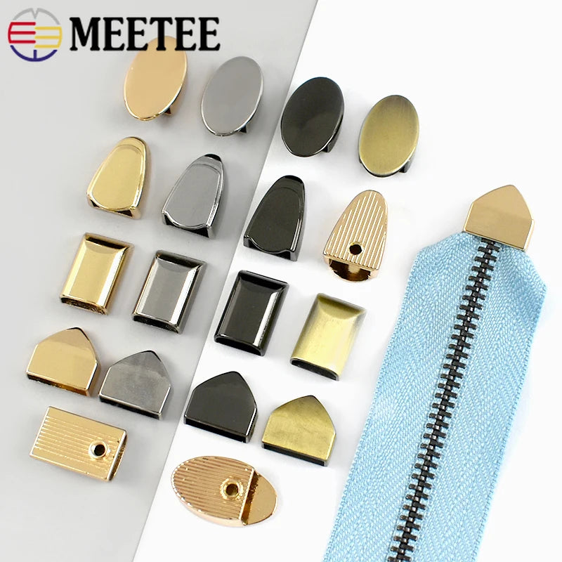 50 Metall Reissverschluss Stopper Clips DIY Zubehör für Taschen Kleidung