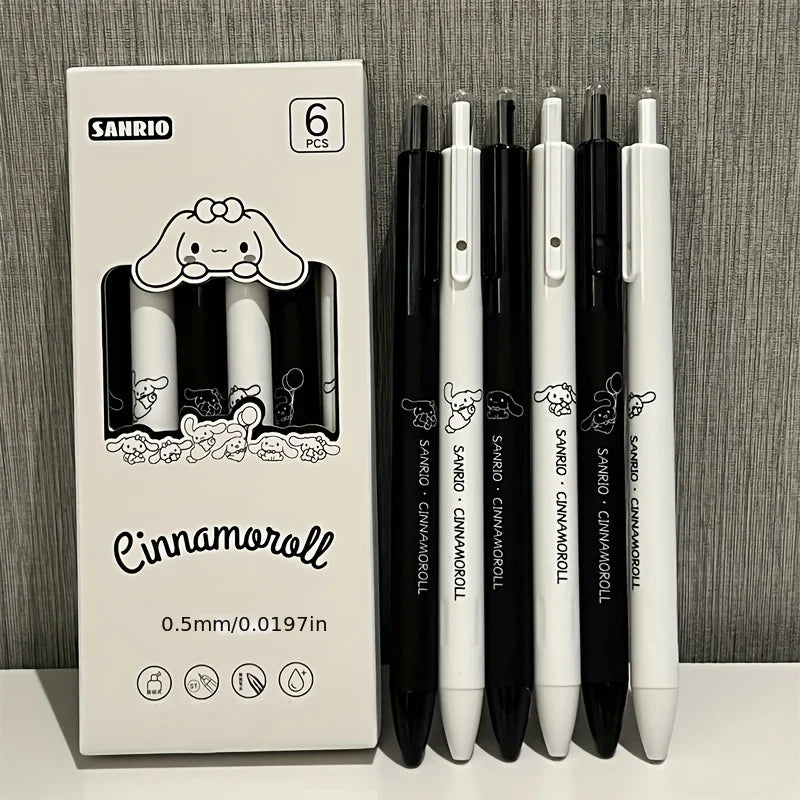 6-teiliges Gelstift-Set mit Hello Kitty - Co – Präzise 0,5mm, schnell trocknend