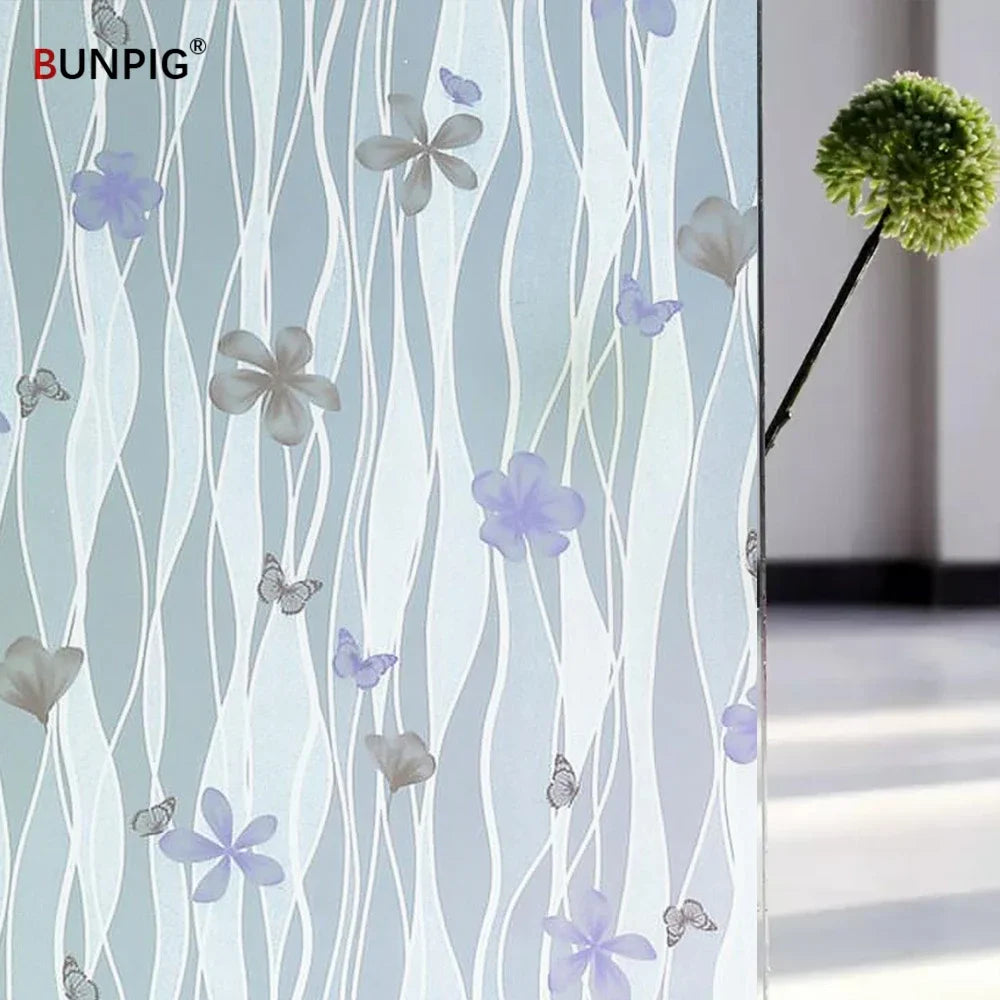 BUNPIG Fensterfolie Sichtschutz & UV-Schutz | Selbstklebend & Mattiert