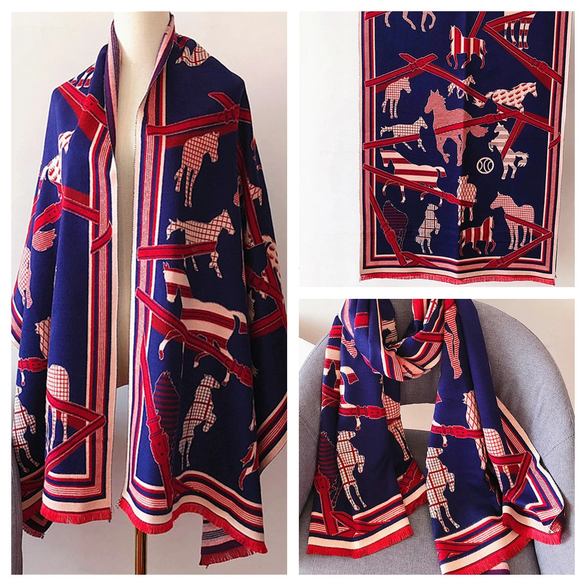 Luxuriöser Kaschmir-Gefühl Schal für Frauen im Herbst/Winter-Yabubest - Home & More