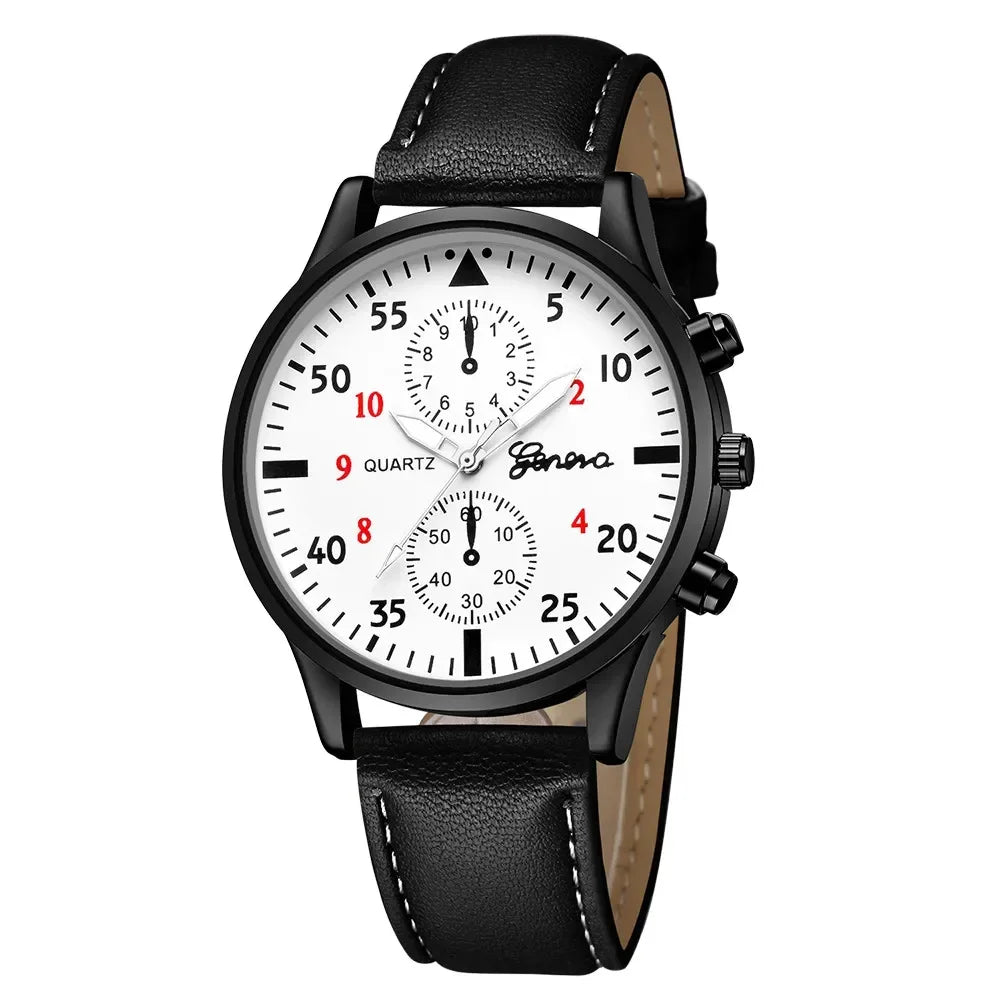 Mechanische Herren Armbanduhr Bronze Tonneau Gehäuse Lederband 3ATM