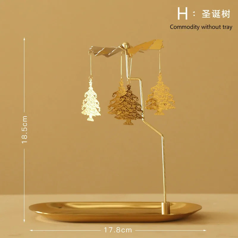 Rotierender Kerzenhalter mit kreativem Windmühlen-Design als Geschenk