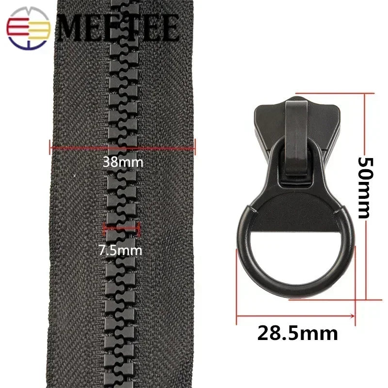 Offener Harz Reissverschluss 60-300 cm fuer Jacke Mantel Zelt DIY