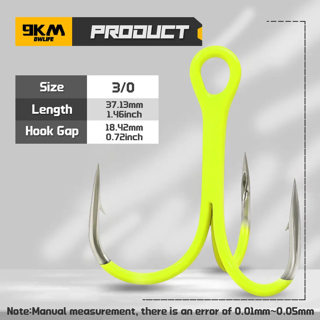 Extra Starke UV Drillinge für Süßwasser Angeln 2X Robust & Fluoreszierend