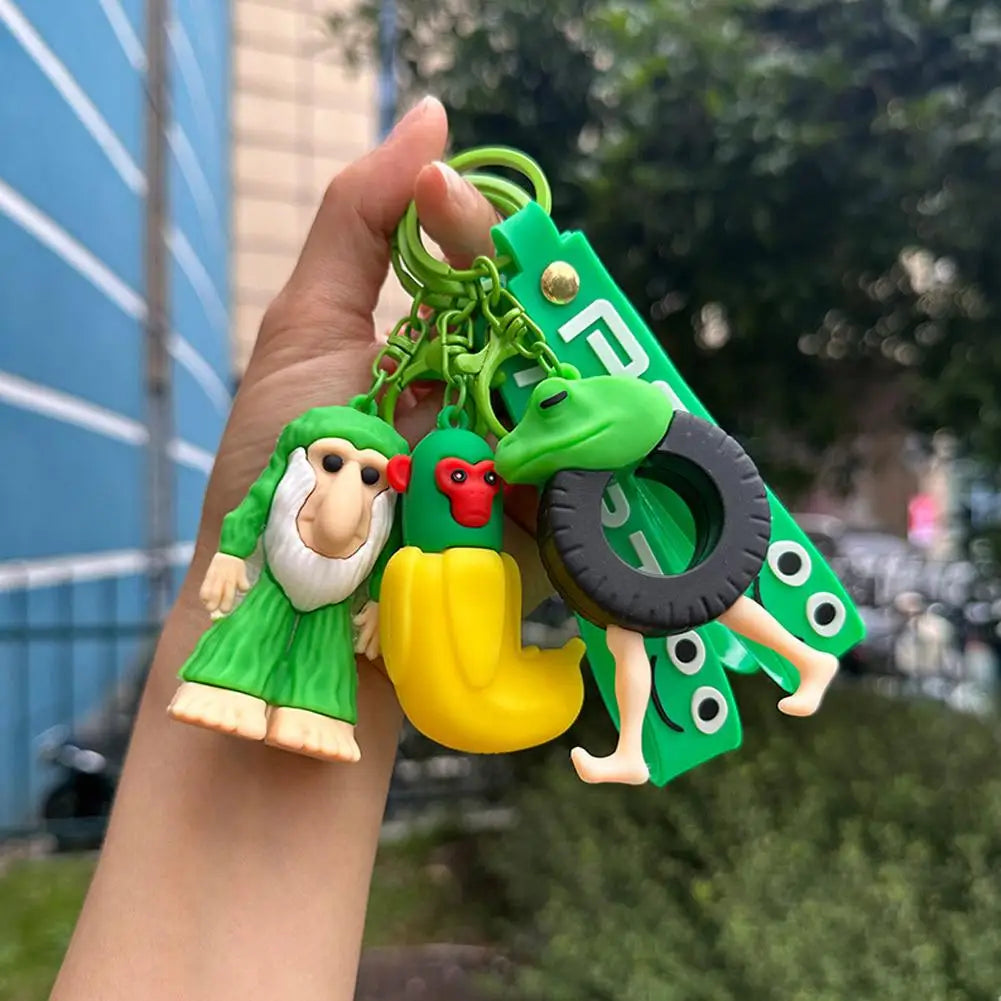 Kunststoff Schlüsselanhänger mit Cartoon Motiv als Modeaccessoire