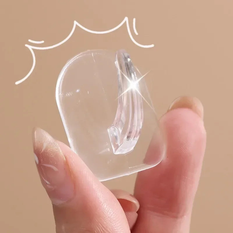 Transparente Mini-Wandhaken selbstklebend für Küche Bad Wohnraum