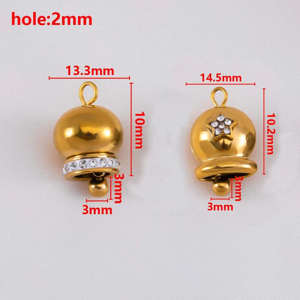5 Stück Edelstahl Anhänger Gänseblümchen Herz Stern Glocke für Schmuck DIY-Yabubest - Home & More