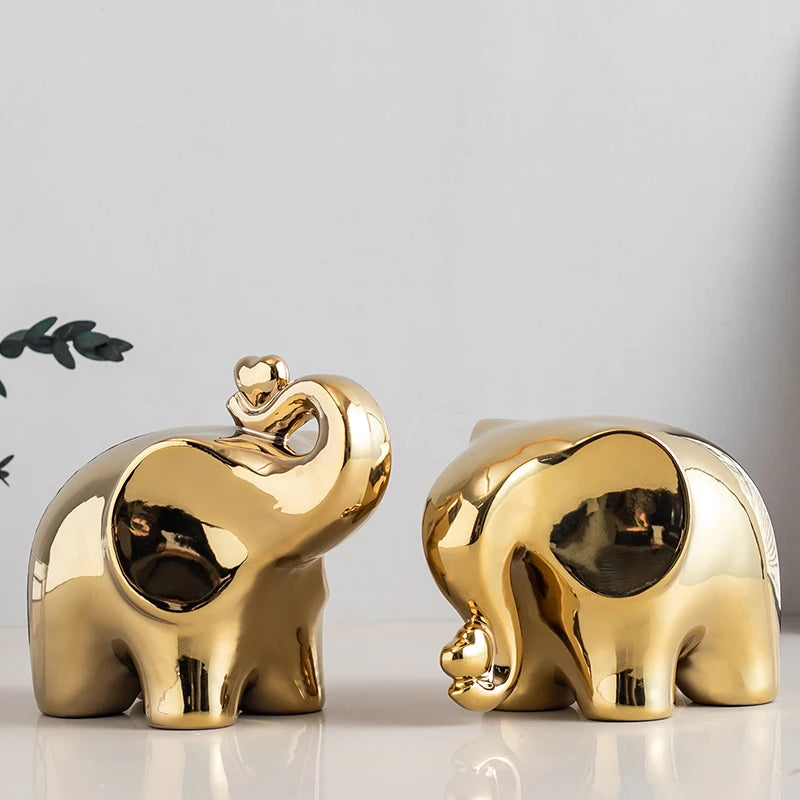 Dekorative Elefantenfigur aus Keramik für stilvolles Zuhause