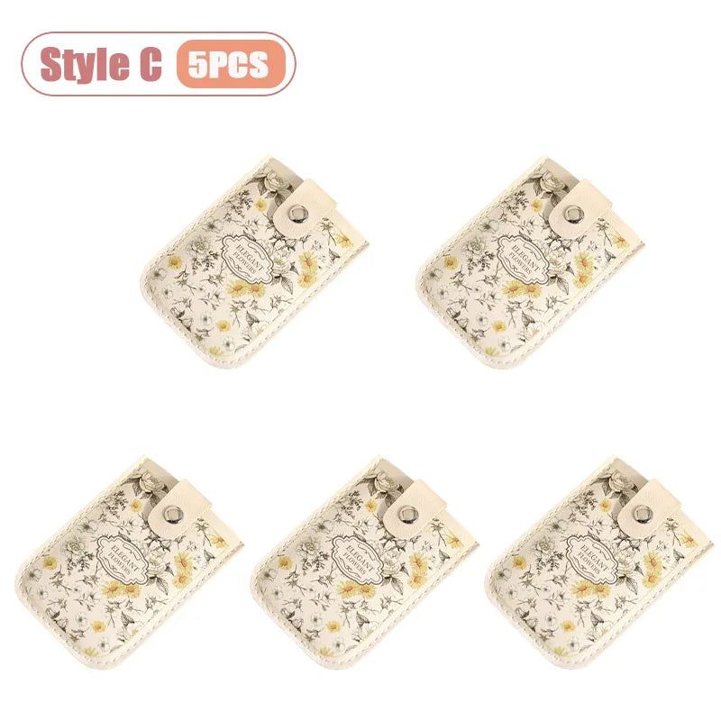 Kartenetui mit Vintage-Blumenmuster und mehreren Fächern für Damen