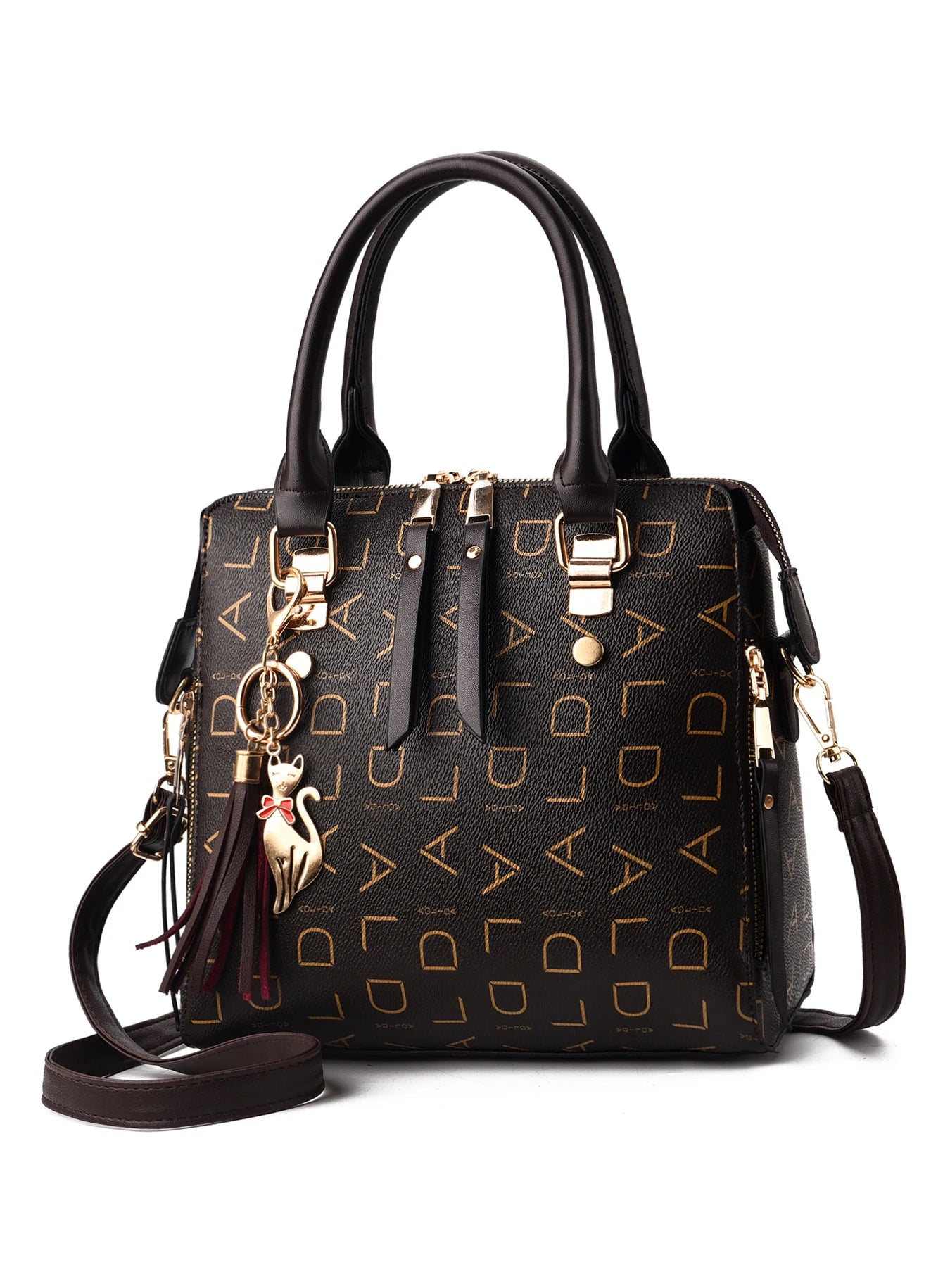 Modische Damen Schultertasche aus PU Leder mit großem Fassungsvermögen