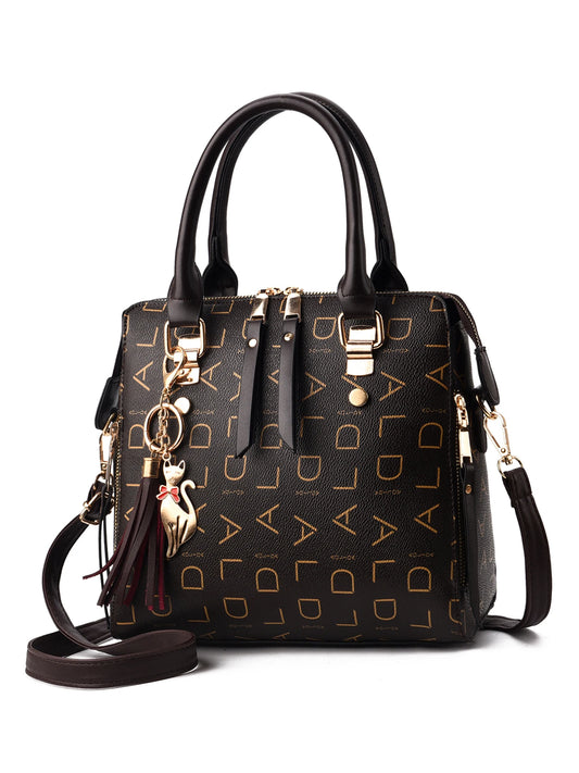 Modische Damen Schultertasche aus PU Leder mit großem Fassungsvermögen