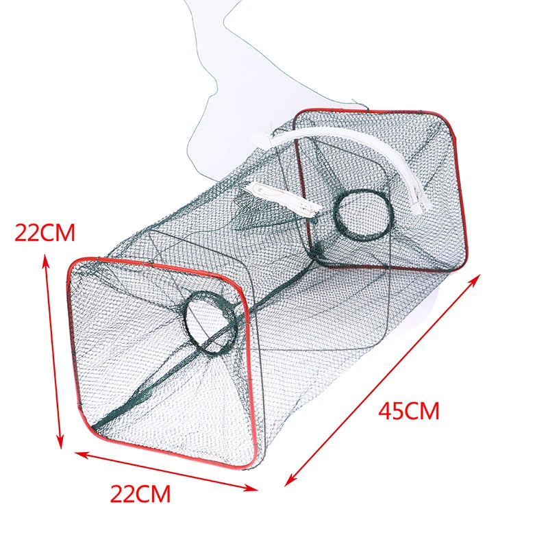 Tragbarer klappbarer Fischernetz-Tauch netz käfig für Fisch Nylon Stahldraht Garnelen schiff Falle für Fischernetz Hände Fallen käfig-Yabubest - Home & More