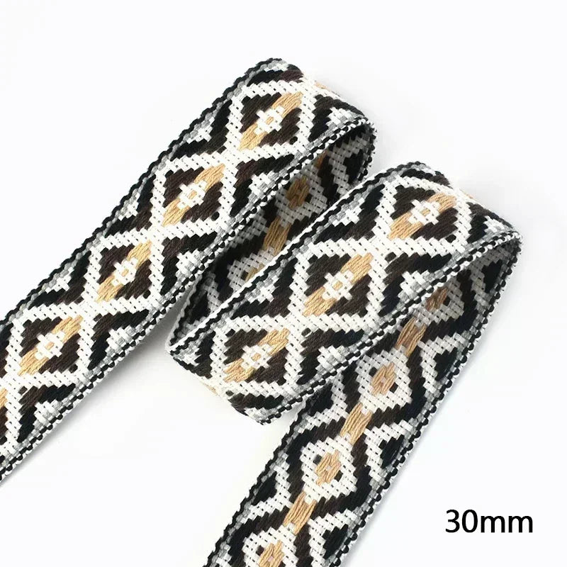 Polyester Baumwoll Jacquard Gurtband 30/38mm für DIY Nähen Zubehör