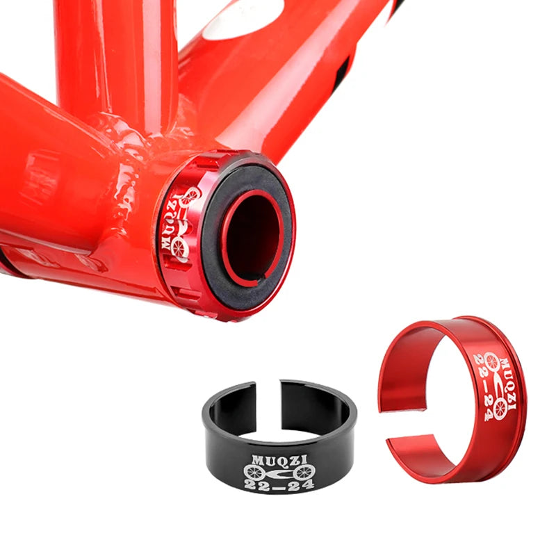 Fahrrad Tretlager Adapter 24mm auf 22mm MTB Rennrad Umwandlung Ring Aluminium