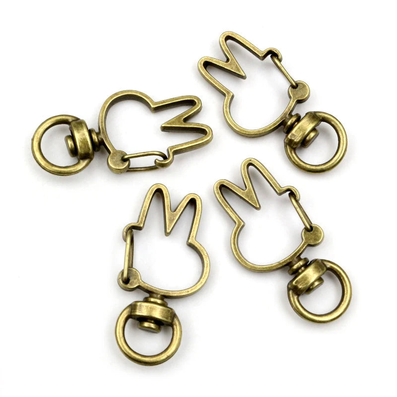 Herz Karabinerhaken Set für Schlüsselanhänger und DIY Projekte