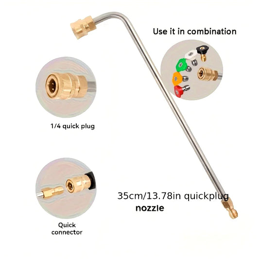 Hochdruck Wasserpistolen Winkelstück Edelstahl U-Biegestange 1 4 Zoll