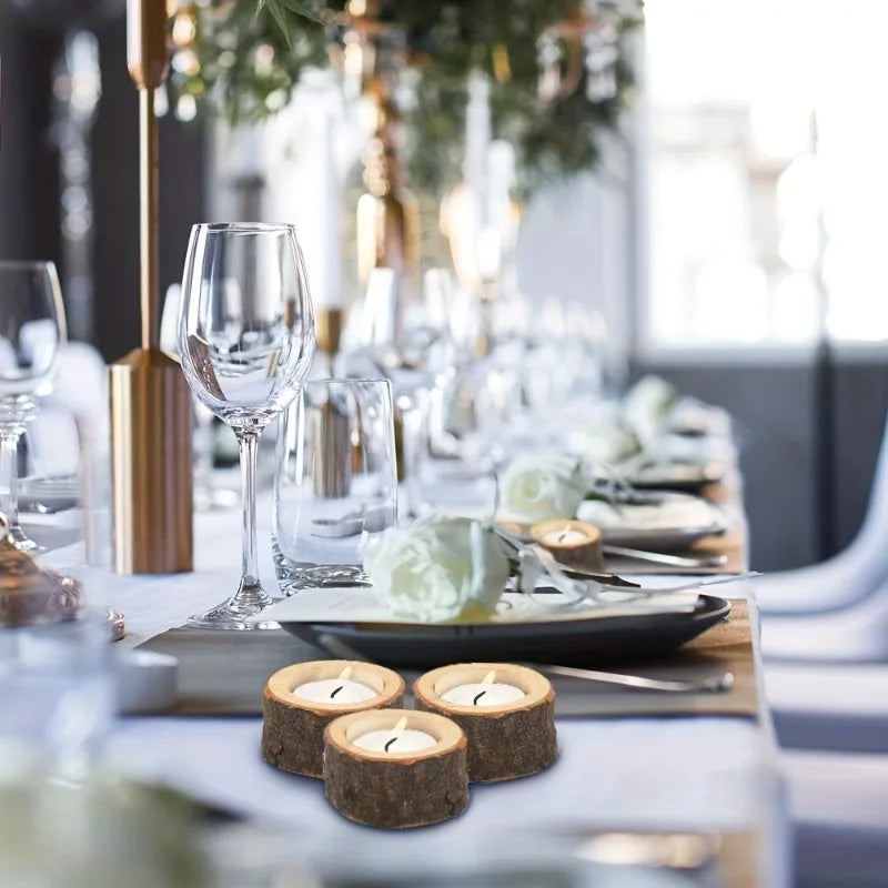 Holz Teelichthalter fuer Aromatherapie Feste Hochzeiten Tischdeko