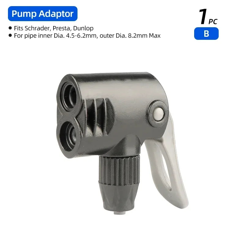 Vielseitiger Fahrradpumpe Adapter mit Dual Kopf für Schrader - Presta Ventile