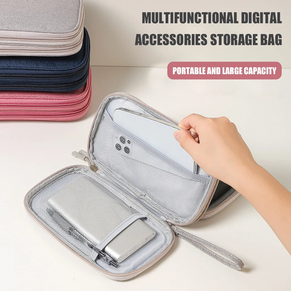 Reise Organizer Tasche für Kabel USB Ladegerät Wasserdicht Tragbar Mehrschichtig