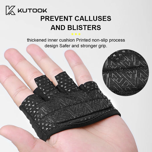 Atmungsaktive Halbfinger Fitnesshandschuhe mit Stoßdämpfung und Anti-Rutsch