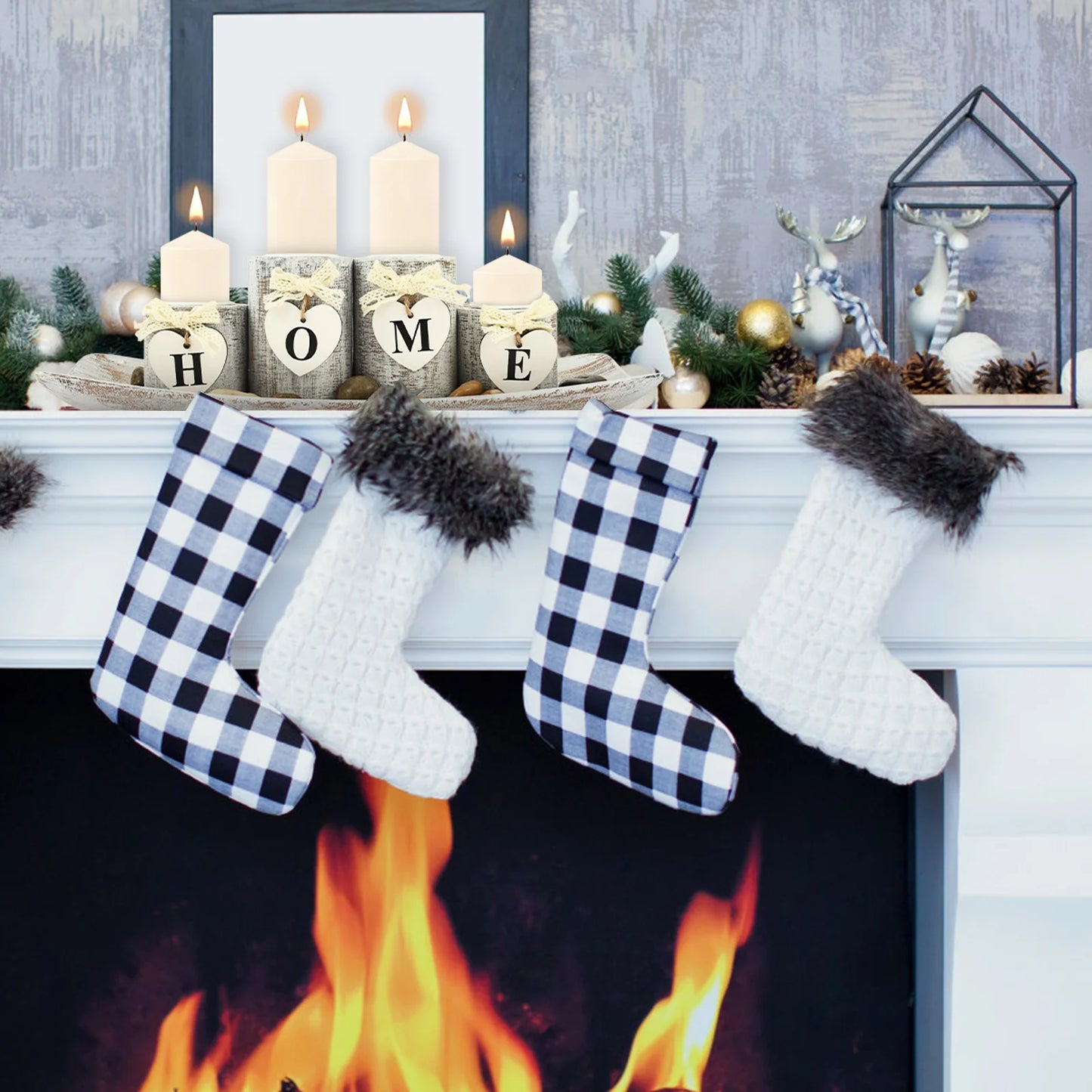 Kerzenhalter Set Holz Teelicht Tablett Esstisch Wohnzimmer Bad De