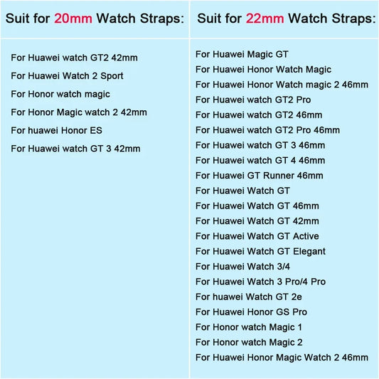 Komfort - Style: Silikonarmband 20/22mm für Huawei - Honor Smartwatches