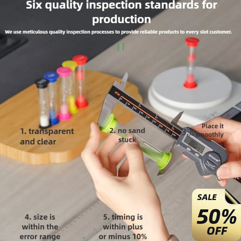 Bunte Mini Sanduhren Set mit verschiedenen Zeitintervallen zur Dekoration