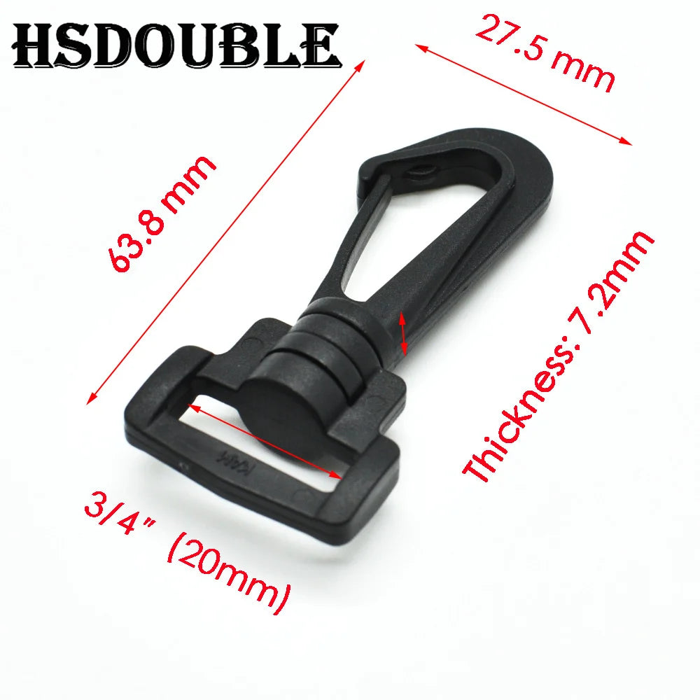 Vielseitiger Kunststoff Drehkarabiner Seitenschnalle für Rucksäcke
