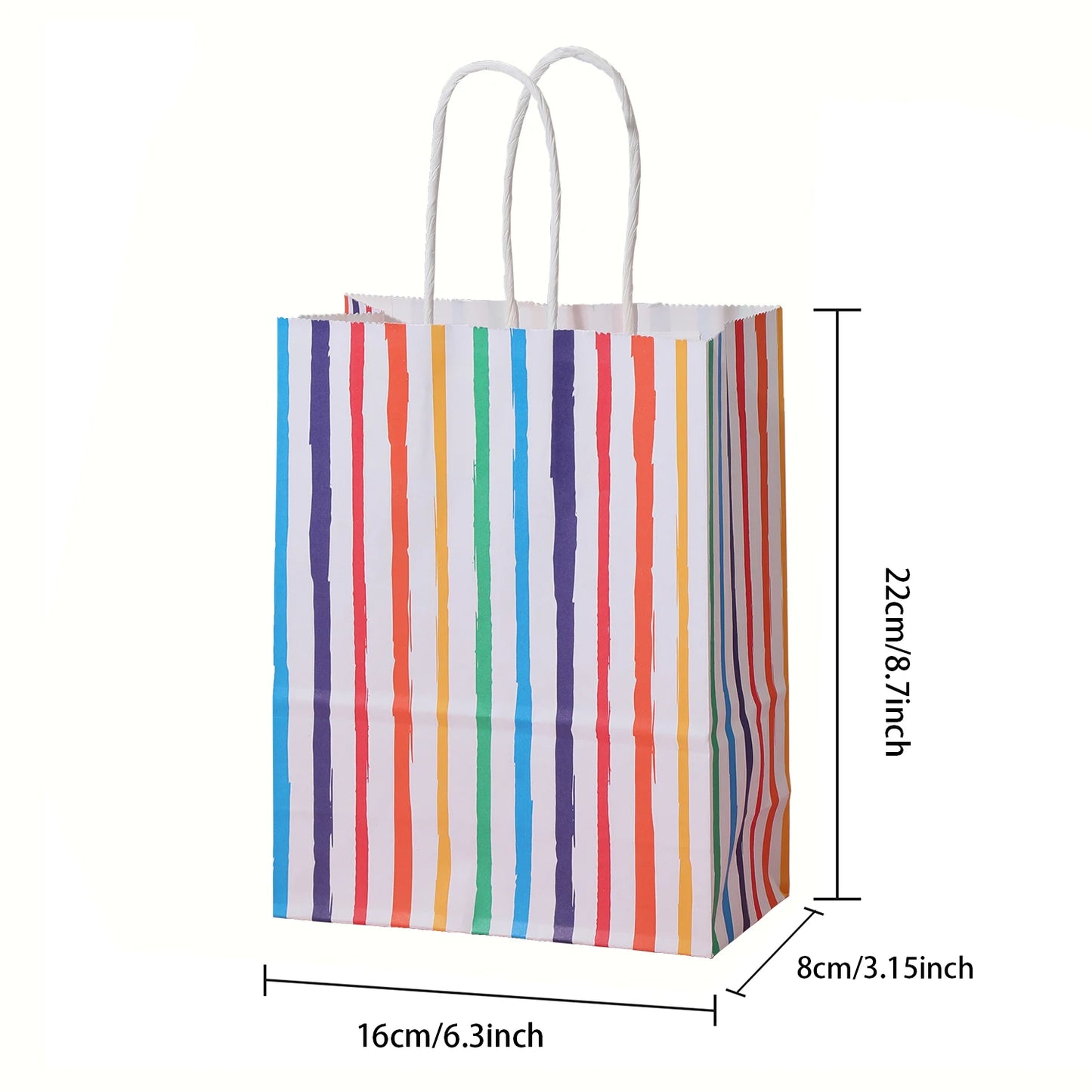 Bunte Kraftpapier Geschenktüten mit Griff für besondere Anlässe